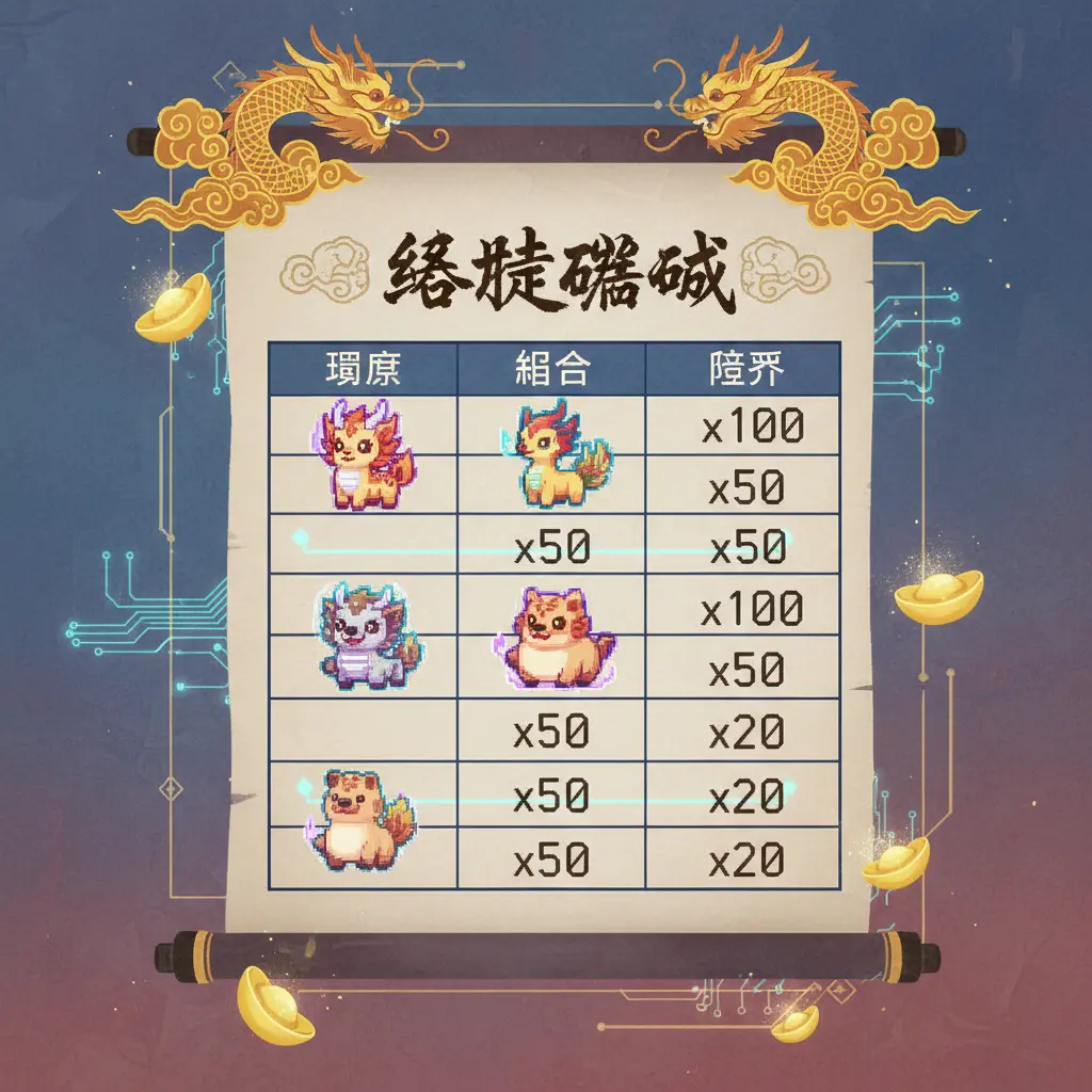 老虎機賠率表 - 基礎遊戲